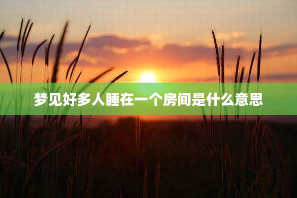 梦见好多人睡在一个房间是什么意思