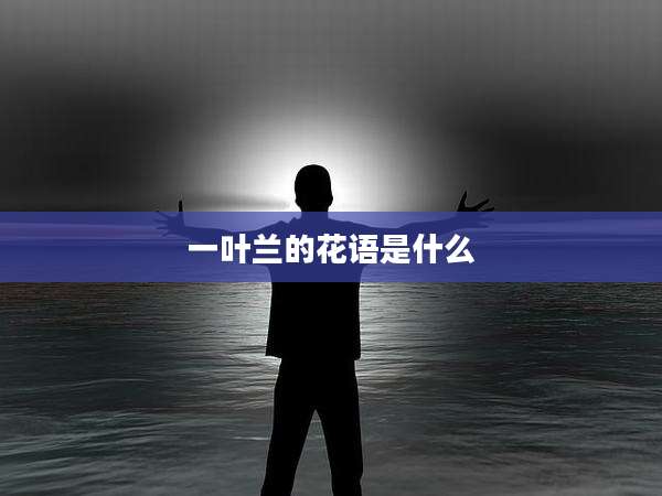一叶兰的花语是什么