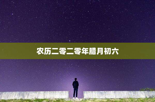 农历二零二零年腊月初六
