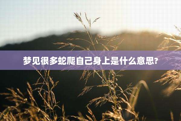 梦见很多蛇爬自己身上是什么意思?