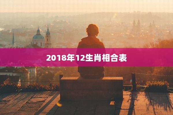 2018年12生肖相合表