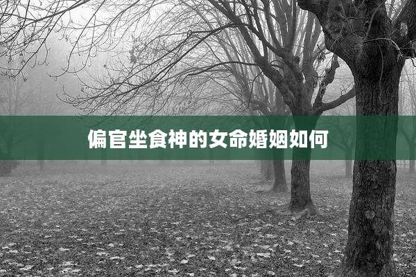 偏官坐食神的女命婚姻如何