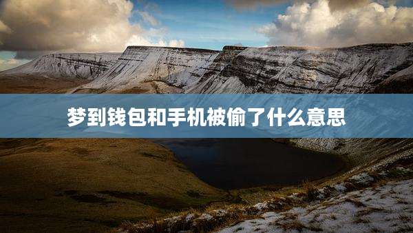 梦到钱包和手机被偷了什么意思