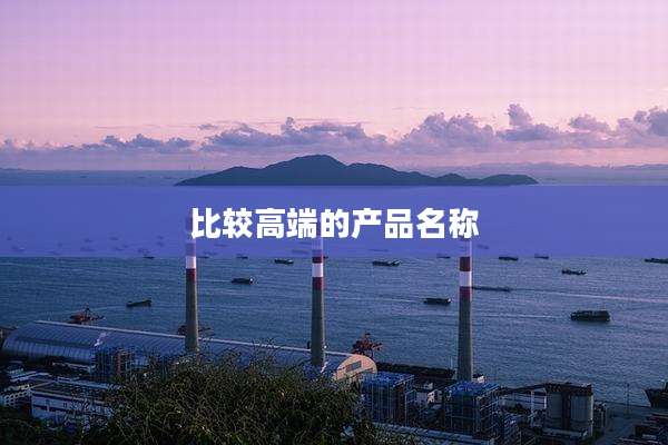 比较高端的产品名称