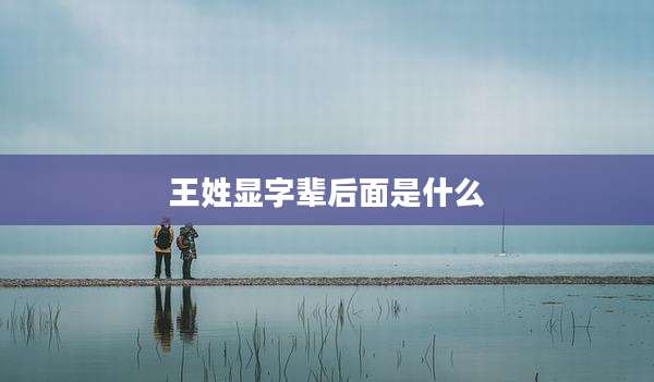 王姓显字辈后面是什么