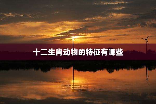 十二生肖动物的特征有哪些