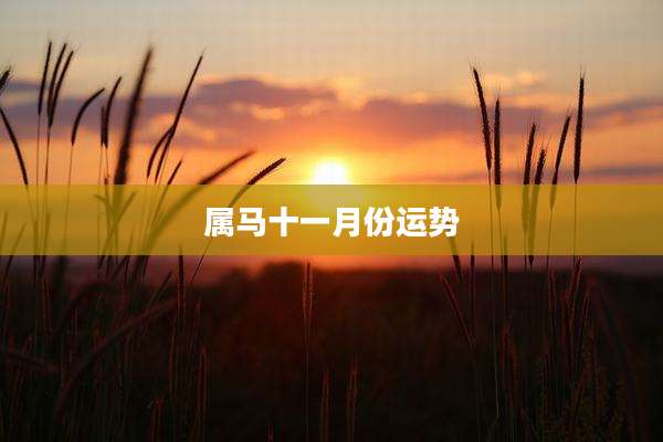 属马十一月份运势
