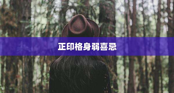 正印格身弱喜忌