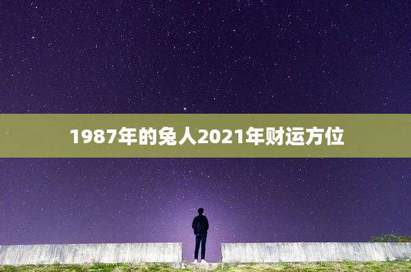 1987年的兔人2021年财运方位