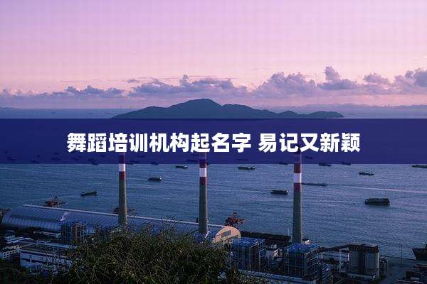 舞蹈培训机构起名字 易记又新颖
