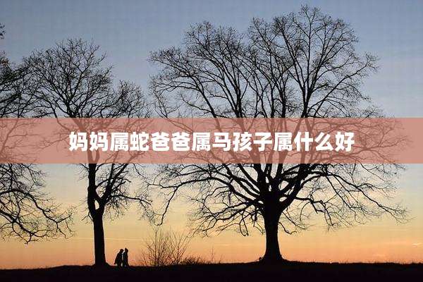 妈妈属蛇爸爸属马孩子属什么好