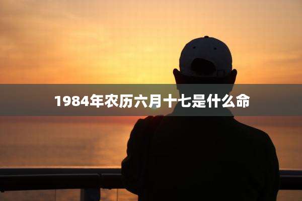 1984年农历六月十七是什么命