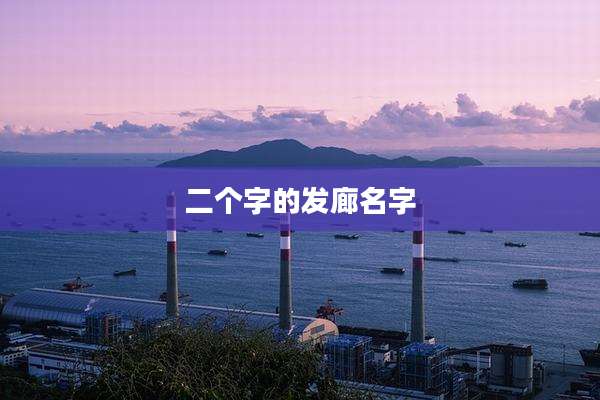二个字的发廊名字