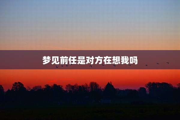 梦见前任是对方在想我吗