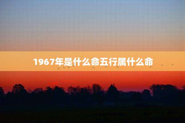 1967年是什么命五行属什么命