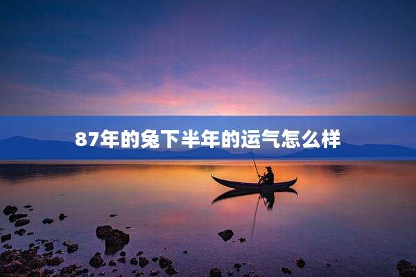 87年的兔下半年的运气怎么样
