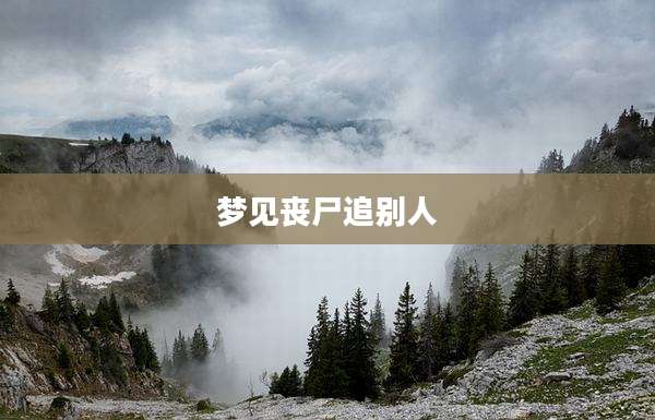 梦见丧尸追别人