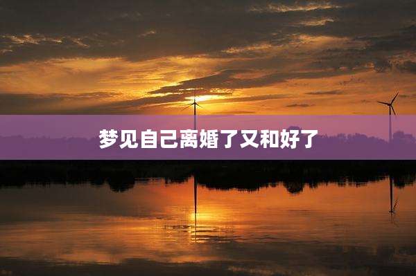 梦见自己离婚了又和好了