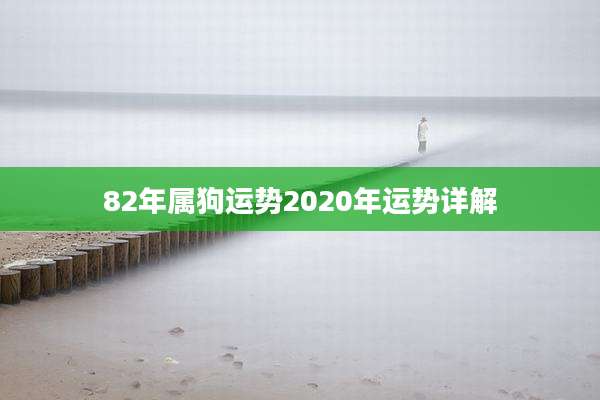 82年属狗运势2020年运势详解