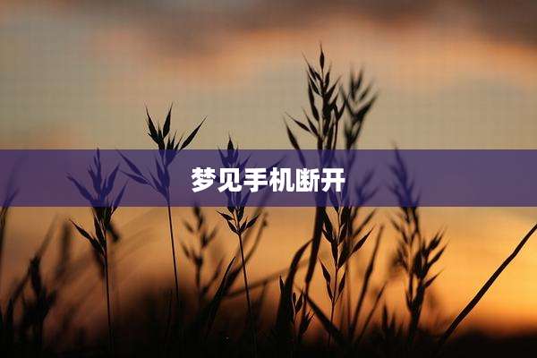 梦见手机断开