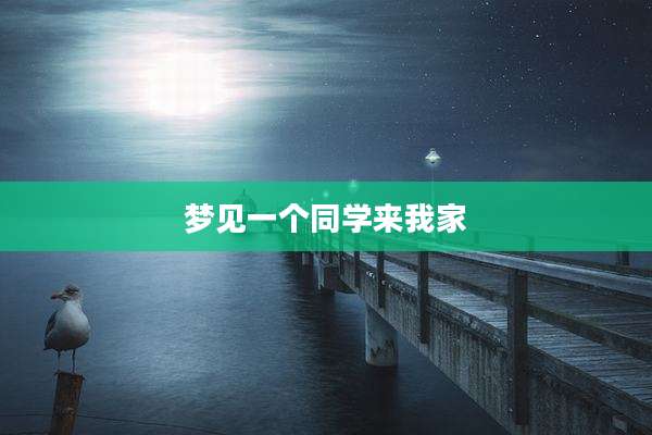 梦见一个同学来我家