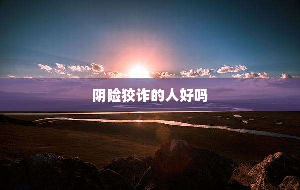 阴险狡诈的人好吗