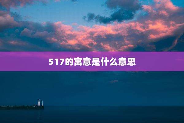 517的寓意是什么意思