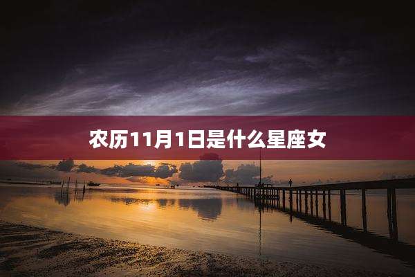 农历11月1日是什么星座女