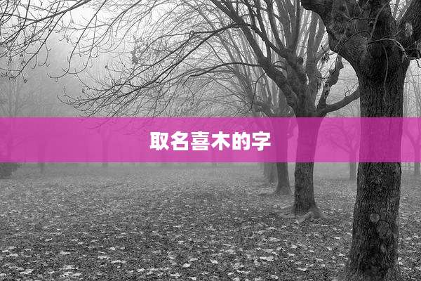 取名喜木的字