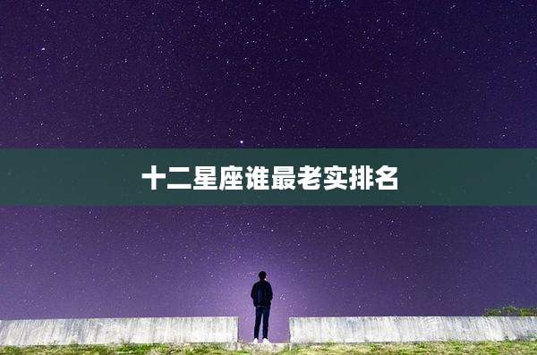 十二星座谁最老实排名