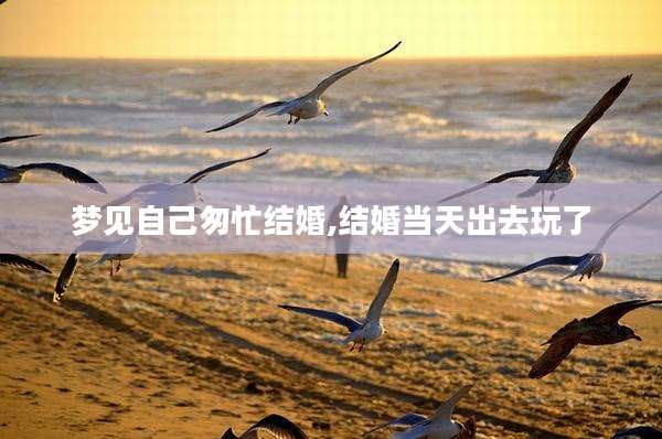 梦见自己匆忙结婚,结婚当天出去玩了