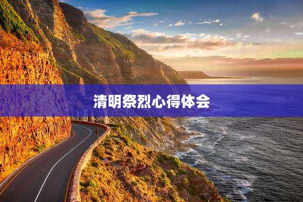 清明祭烈心得体会
