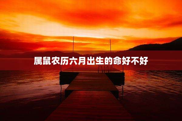 属鼠农历六月出生的命好不好