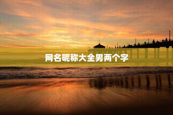 网名昵称大全男两个字