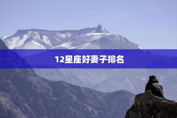 12星座好妻子排名