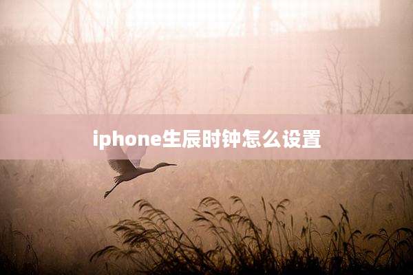 iphone生辰时钟怎么设置