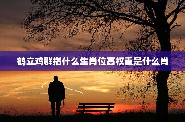 鹤立鸡群指什么生肖位高权重是什么肖