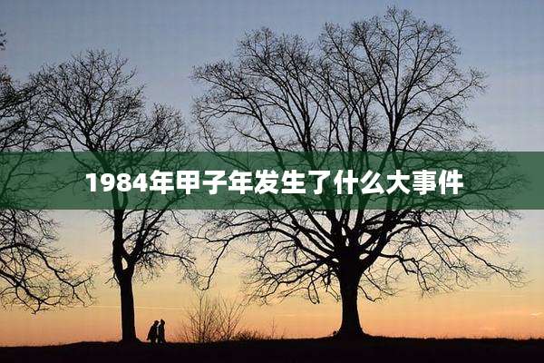 1984年甲子年发生了什么大事件
