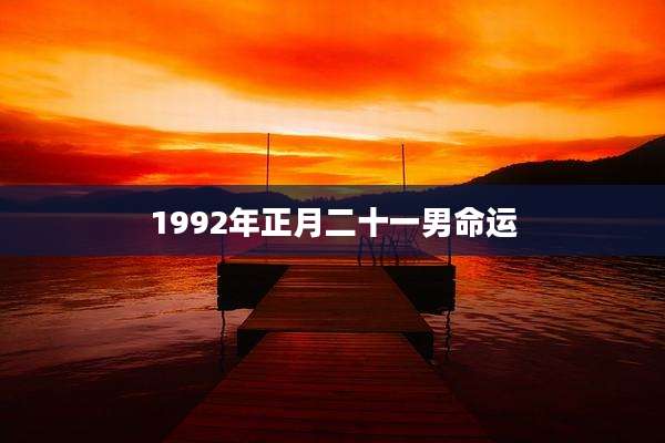 1992年正月二十一男命运