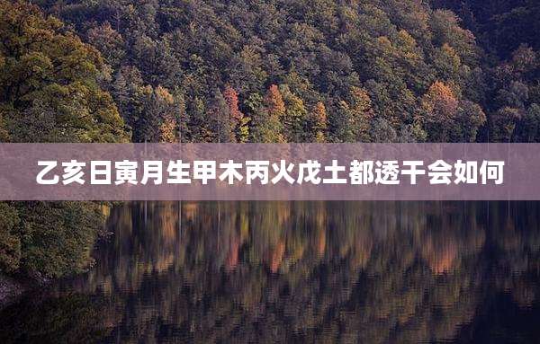 乙亥日寅月生甲木丙火戊土都透干会如何