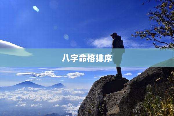 八字命格排序