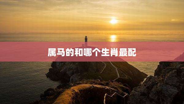 属马的和哪个生肖最配