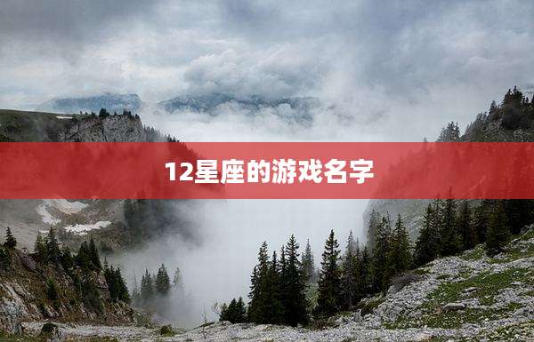 12星座的游戏名字