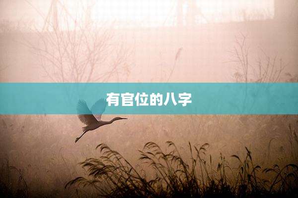 有官位的八字