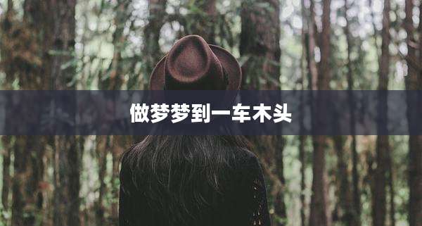 做梦梦到一车木头
