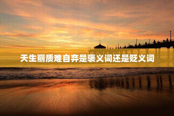 天生丽质难自弃是褒义词还是贬义词