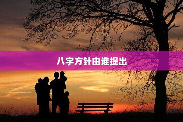 八字方针由谁提出