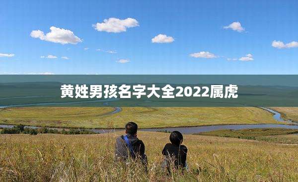 黄姓男孩名字大全2022属虎