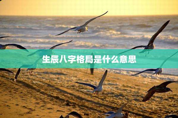 生辰八字格局是什么意思