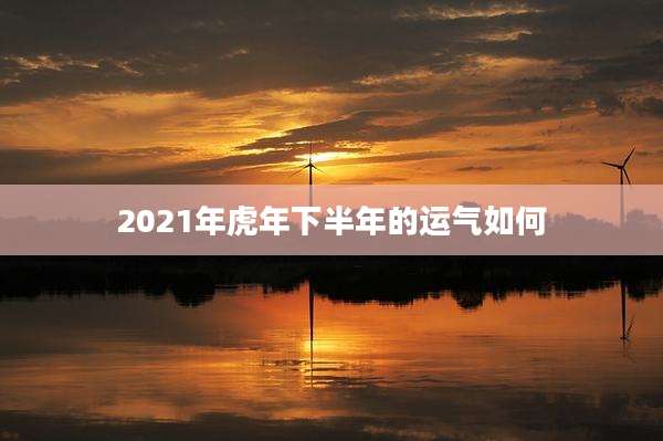 2021年虎年下半年的运气如何